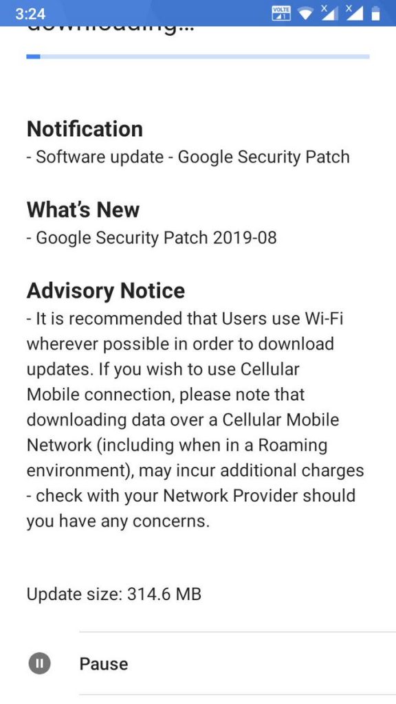 Nokia 5 security update august