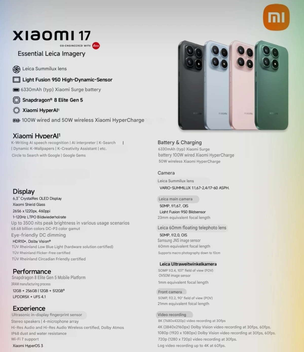 Xiaomi 17