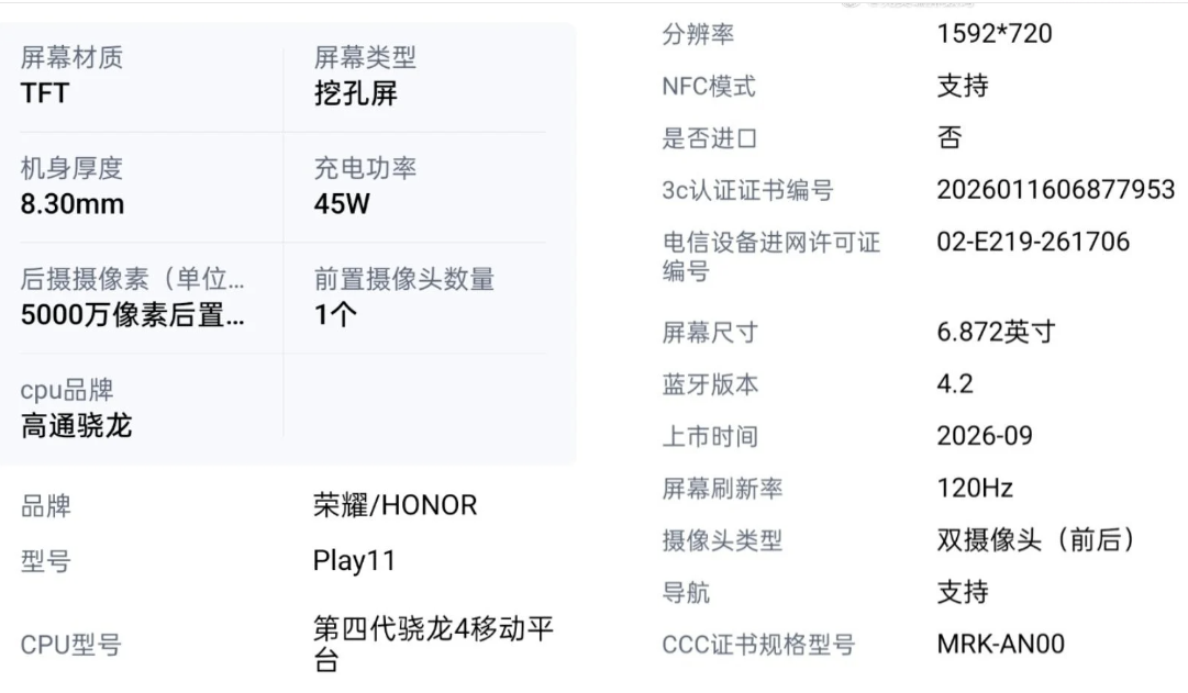 Honor Play 11 