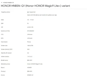 Honor Magic9 Lite+